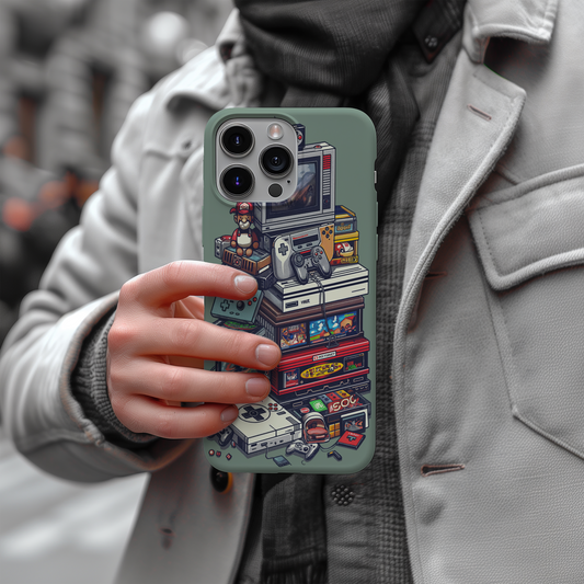 Retro Game Systems Phone Case β Nostalgic Gaming Fun with Everyday Protection