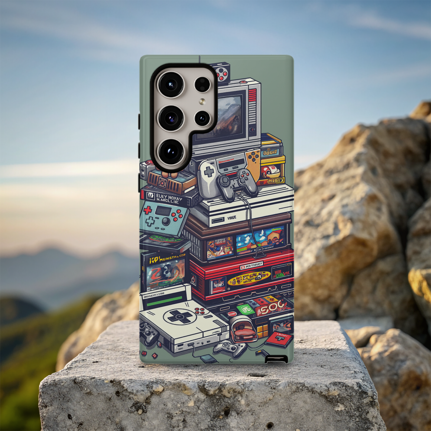 Retro Game Systems Phone Case – Nostalgic Gaming Fun with Everyday Protection
