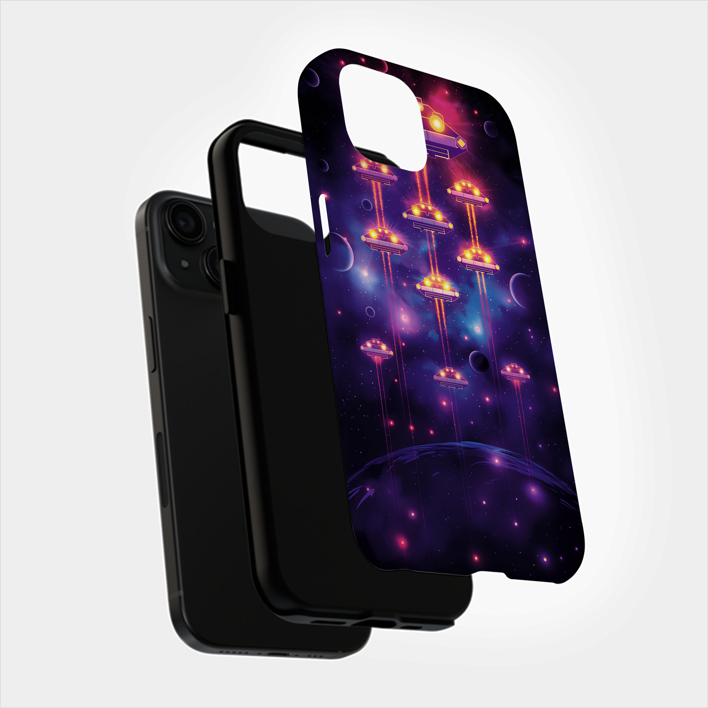 Retro Space Fighters Phone Case – Arcade Action with Everyday Protection