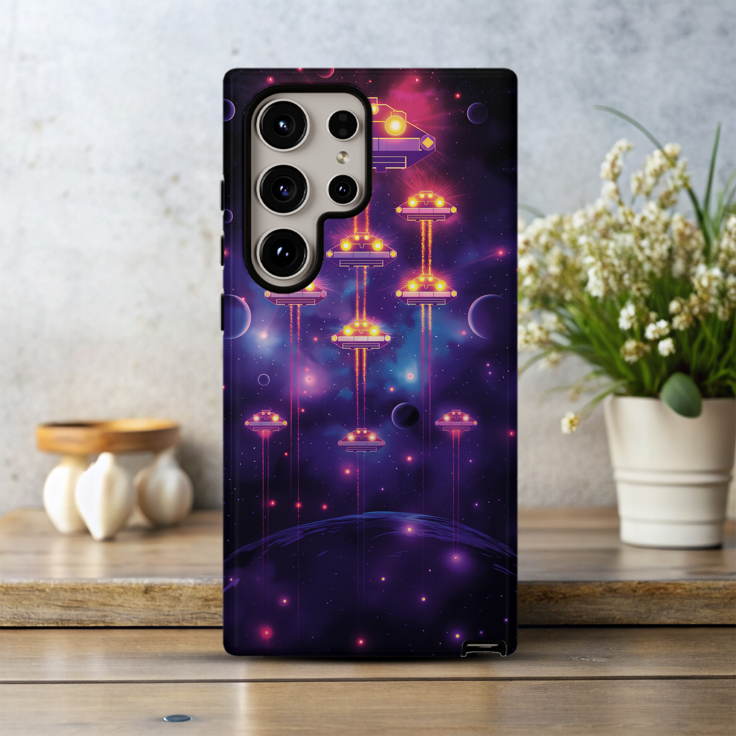 Retro Space Fighters Phone Case – Arcade Action with Everyday Protection
