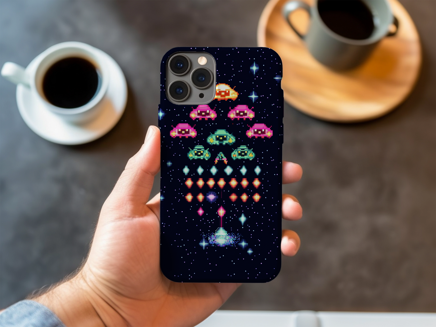 Retro Space Fighters Phone Case – Arcade Action with Everyday Protection