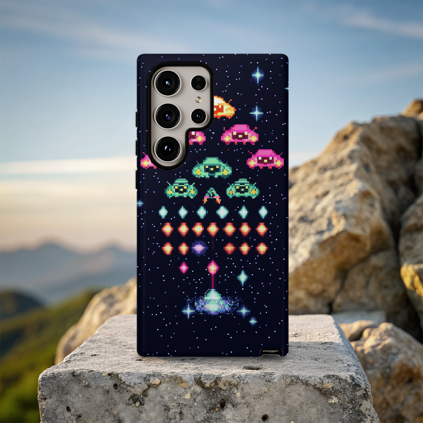 Retro Space Fighters Phone Case – Arcade Action with Everyday Protection