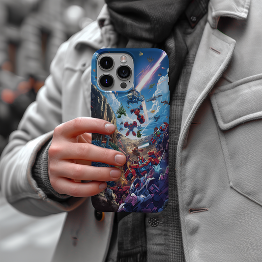 Retro Space Robots Phone Case β Futuristic Nostalgia with Everyday Protection