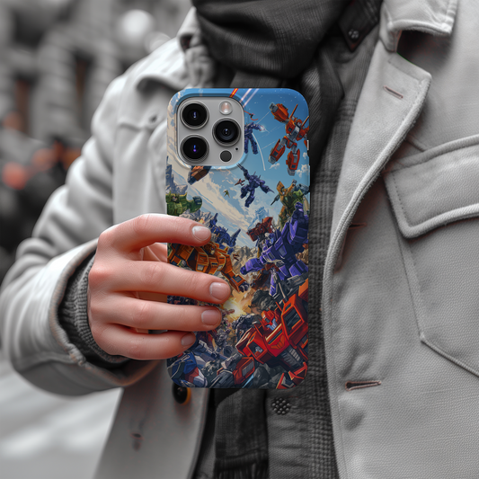 Retro Space Robots Phone Case β Futuristic Nostalgia with Everyday Protection