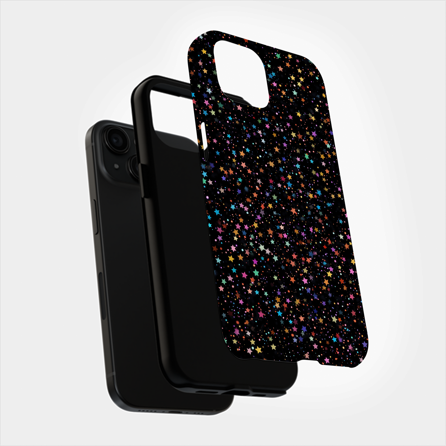 Holographic Stars Phone Case – Cosmic Shine with Everyday Protection