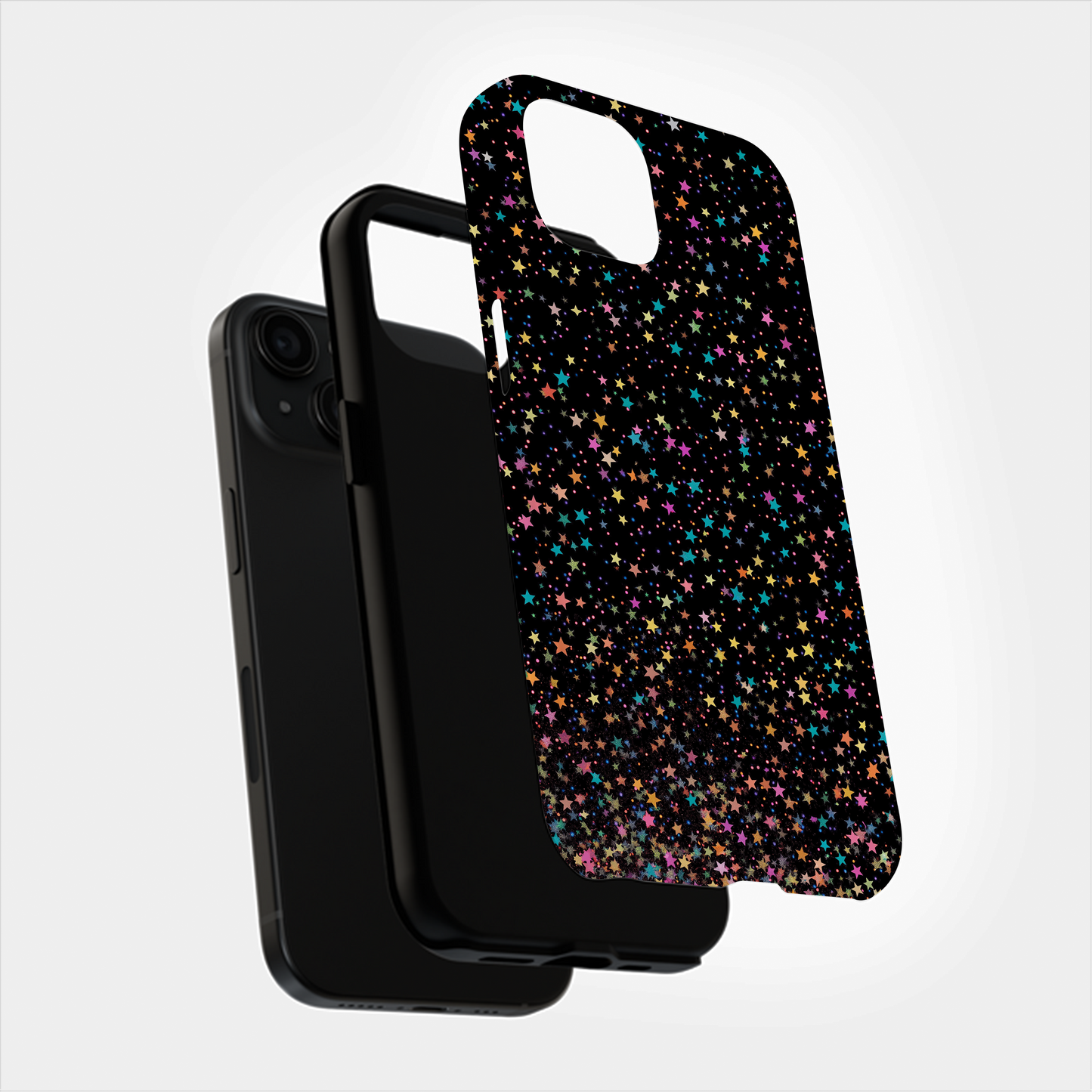 Holographic Stars Phone Case – Cosmic Shine with Everyday Protection