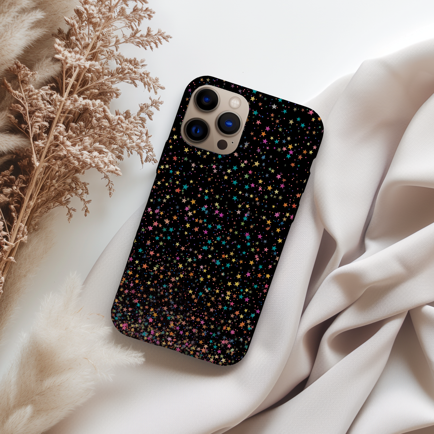 Holographic Stars Phone Case – Cosmic Shine with Everyday Protection
