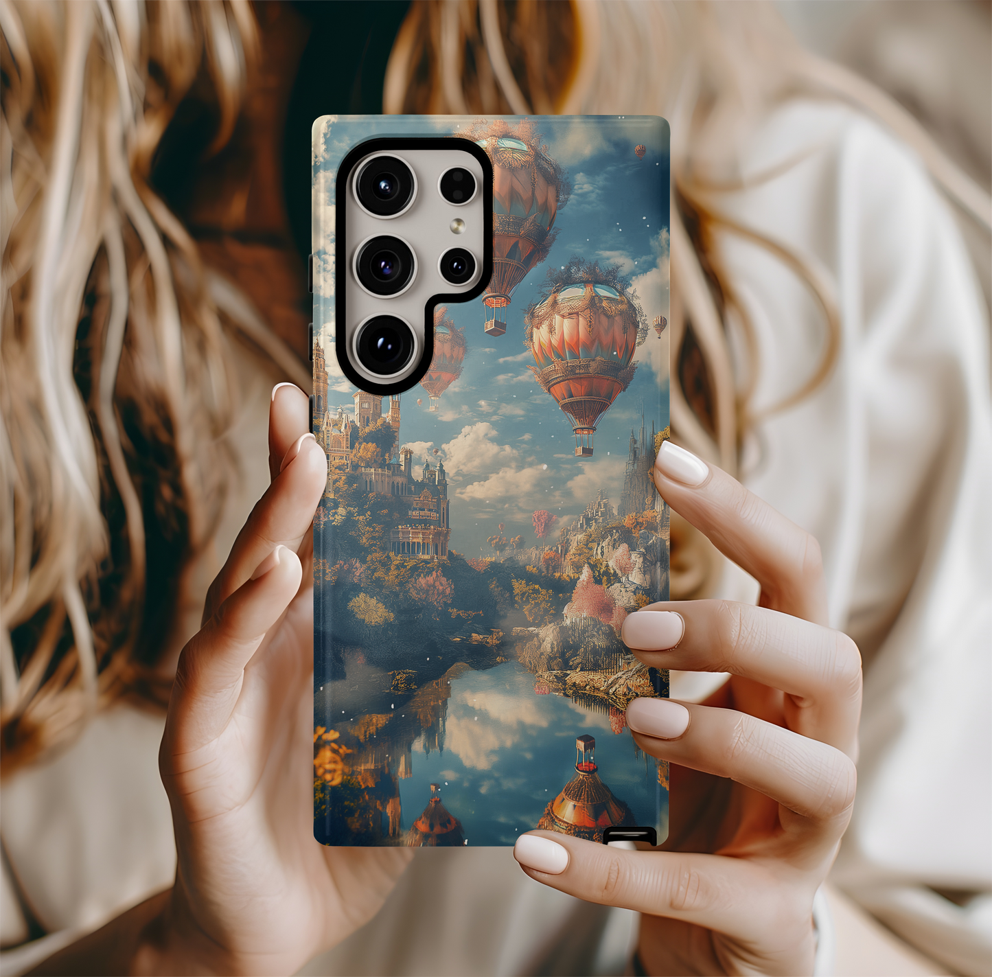 Whimsical Hot Air Balloons Phone Case – Soaring Dreams with Everyday Protection