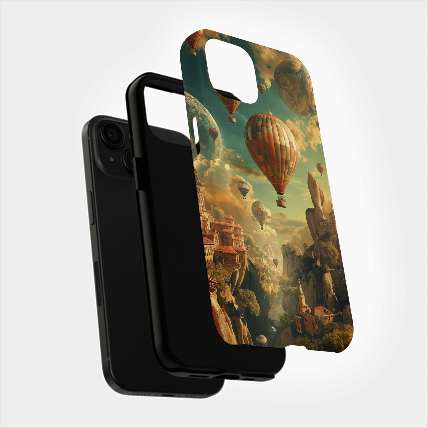 Whimsical Hot Air Balloons Phone Case – Soaring Dreams with Everyday Protection