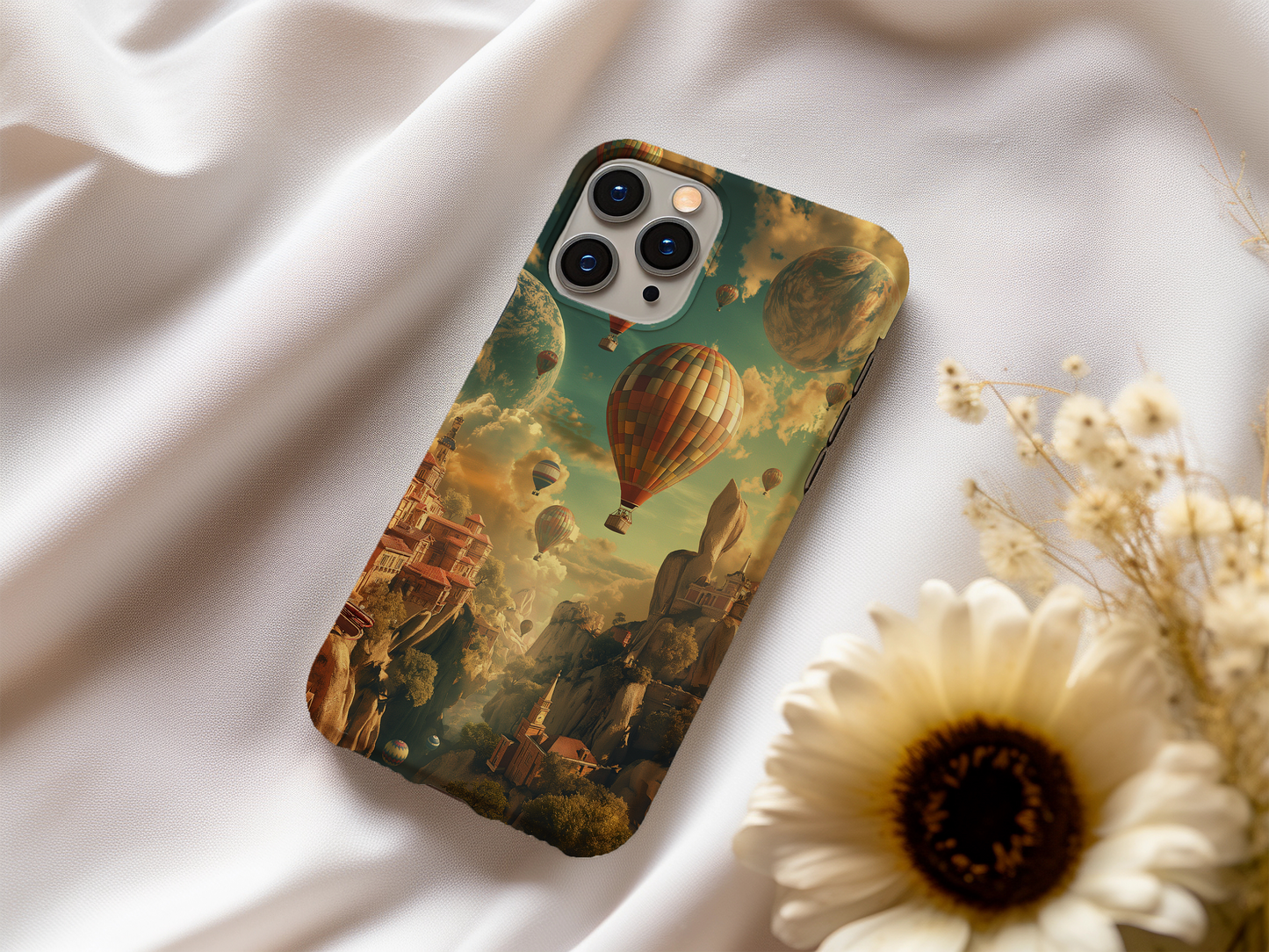 Whimsical Hot Air Balloons Phone Case – Soaring Dreams with Everyday Protection