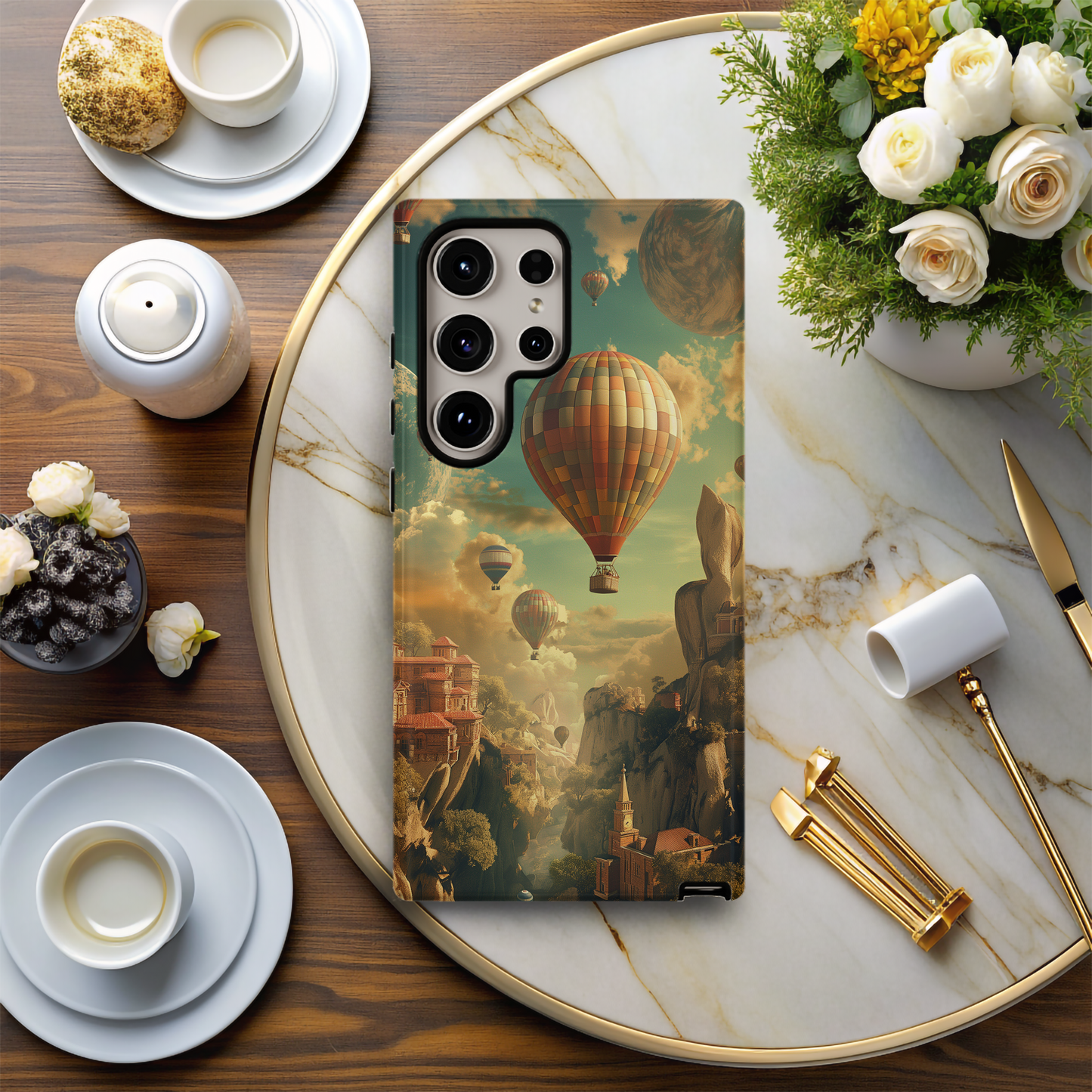 Whimsical Hot Air Balloons Phone Case – Soaring Dreams with Everyday Protection