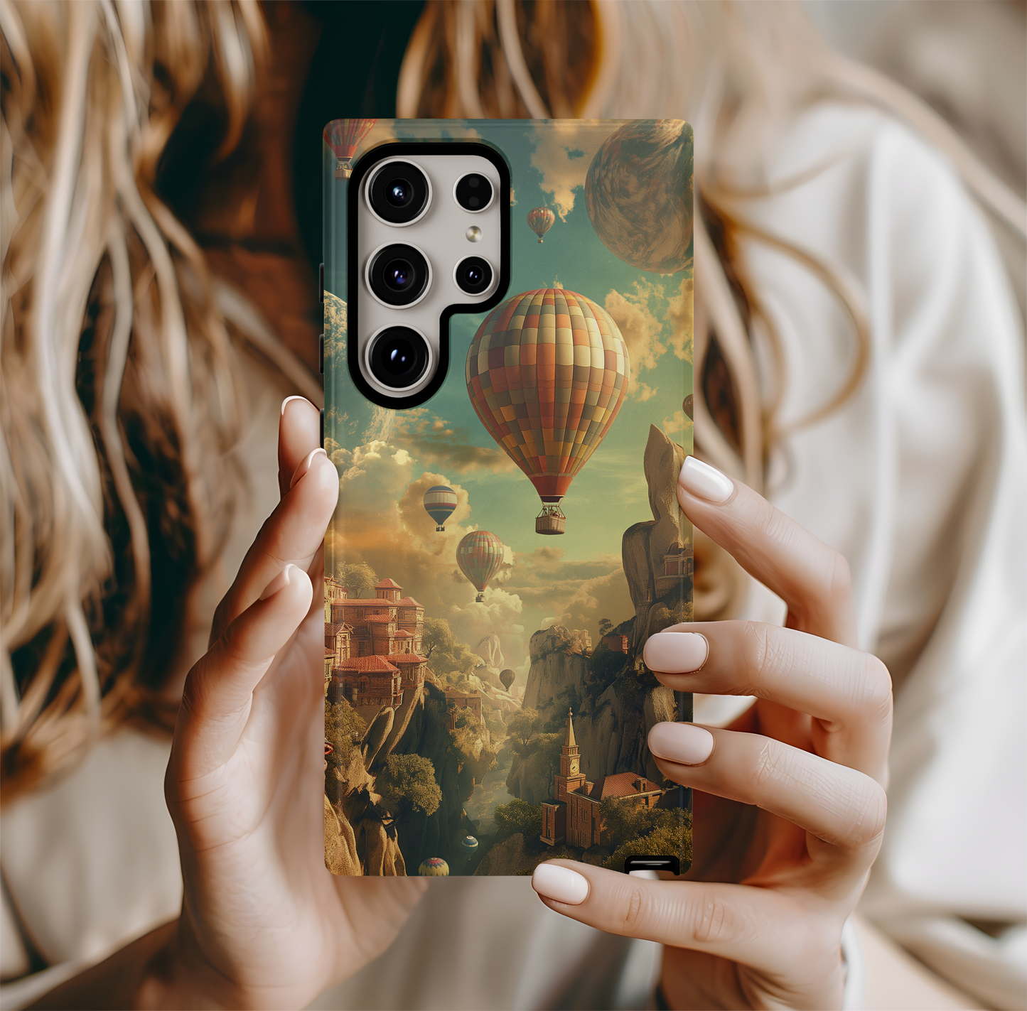 Whimsical Hot Air Balloons Phone Case – Soaring Dreams with Everyday Protection