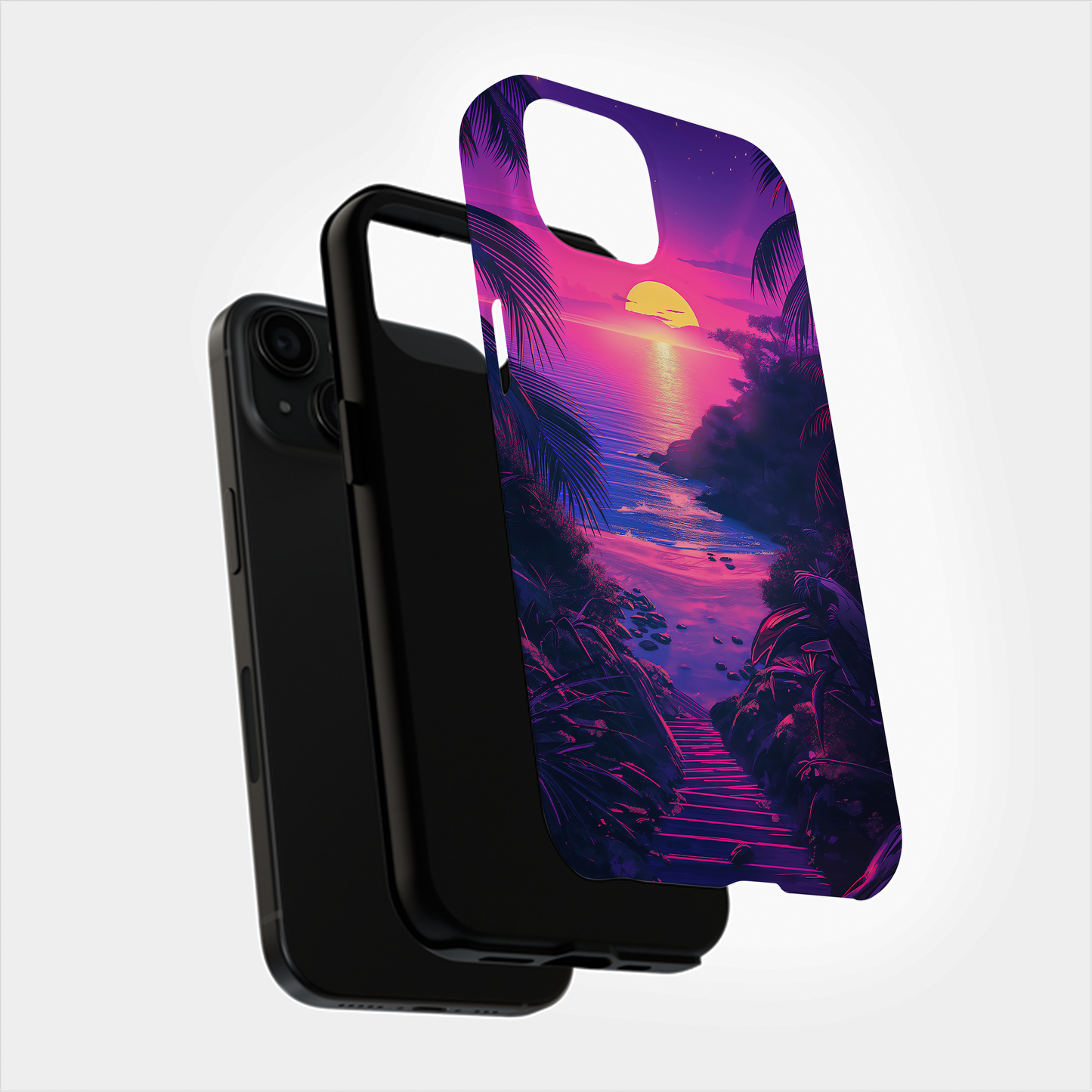 Neon Beach Phone Case – Vibrant Tropical Vibes with Everyday Protection
