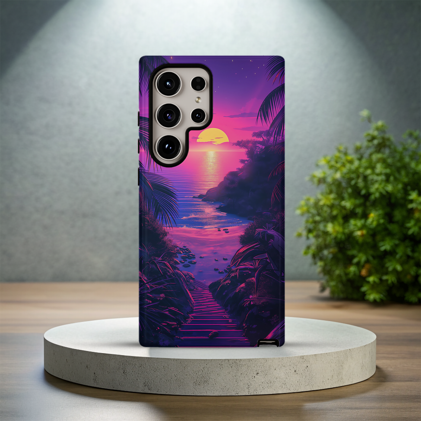 Neon Beach Phone Case – Vibrant Tropical Vibes with Everyday Protection