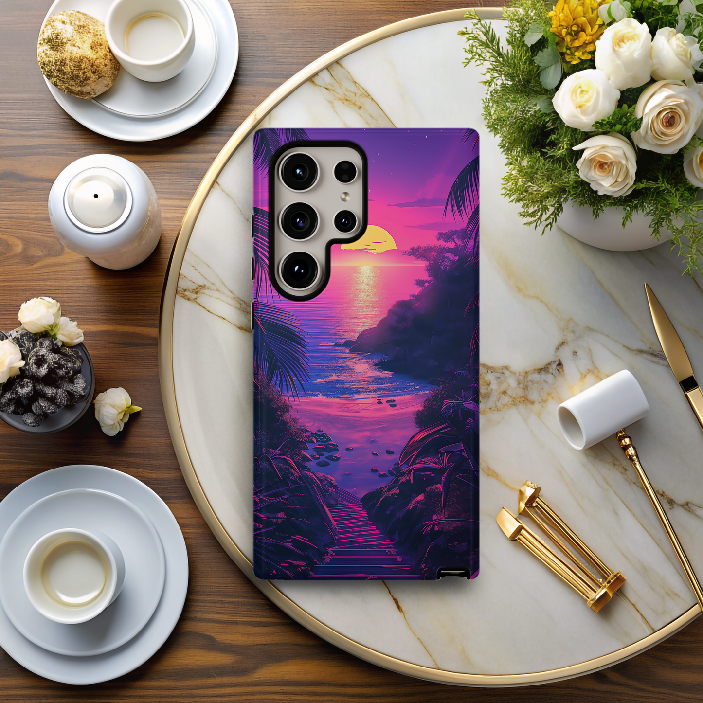Neon Beach Phone Case – Vibrant Tropical Vibes with Everyday Protection