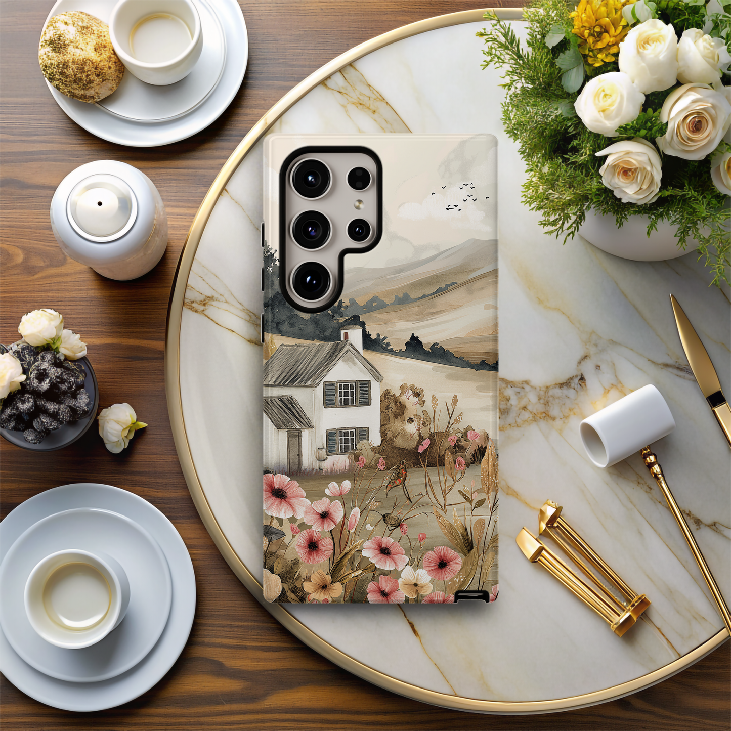 Vintage Cottage Phone Case – Cozy Charm with Everyday Protection