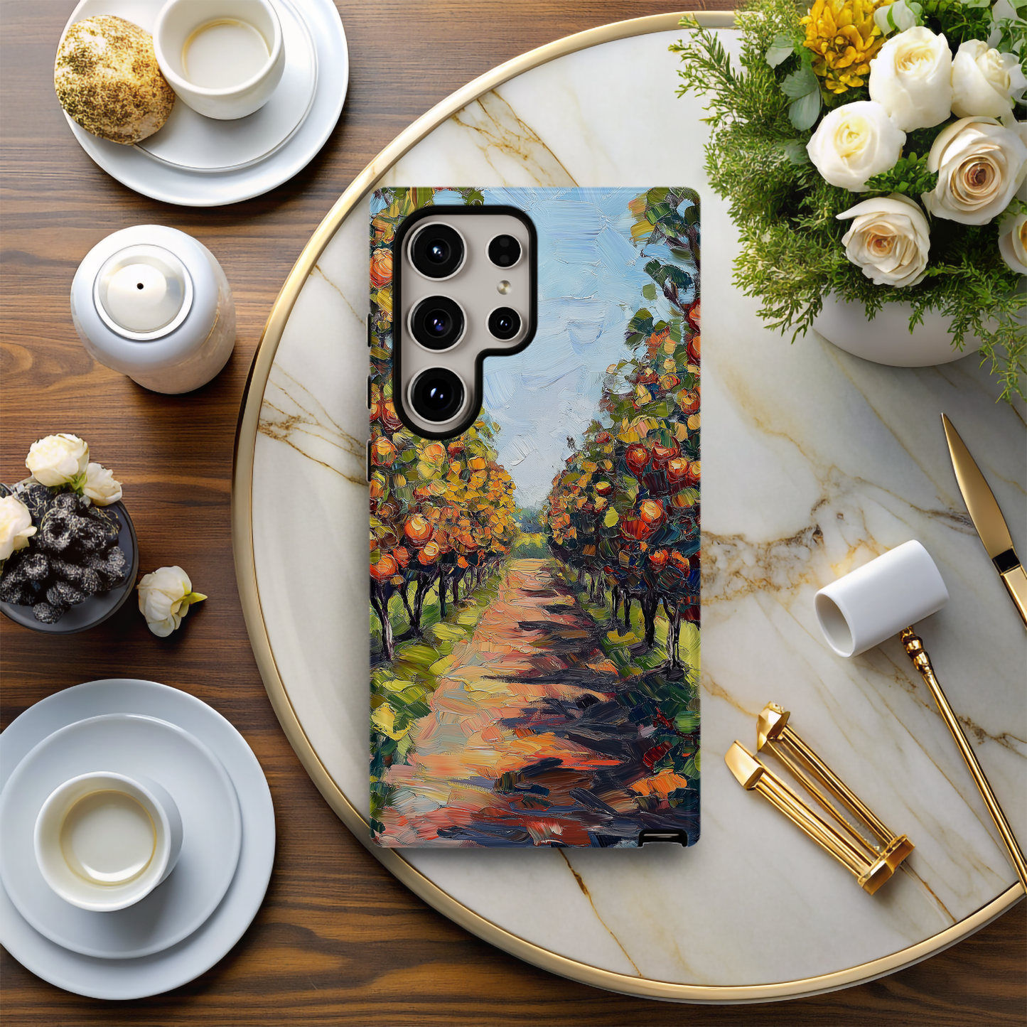 Vintage Fruit Orchard Phone Case – Rustic Charm with Everyday Protection