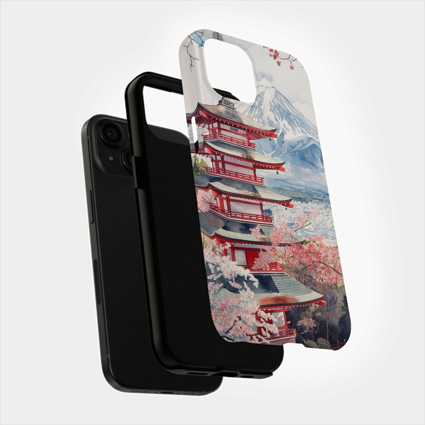 Vintage Japanese Village Phone Case – Tranquil Tradition with Everyday Protection