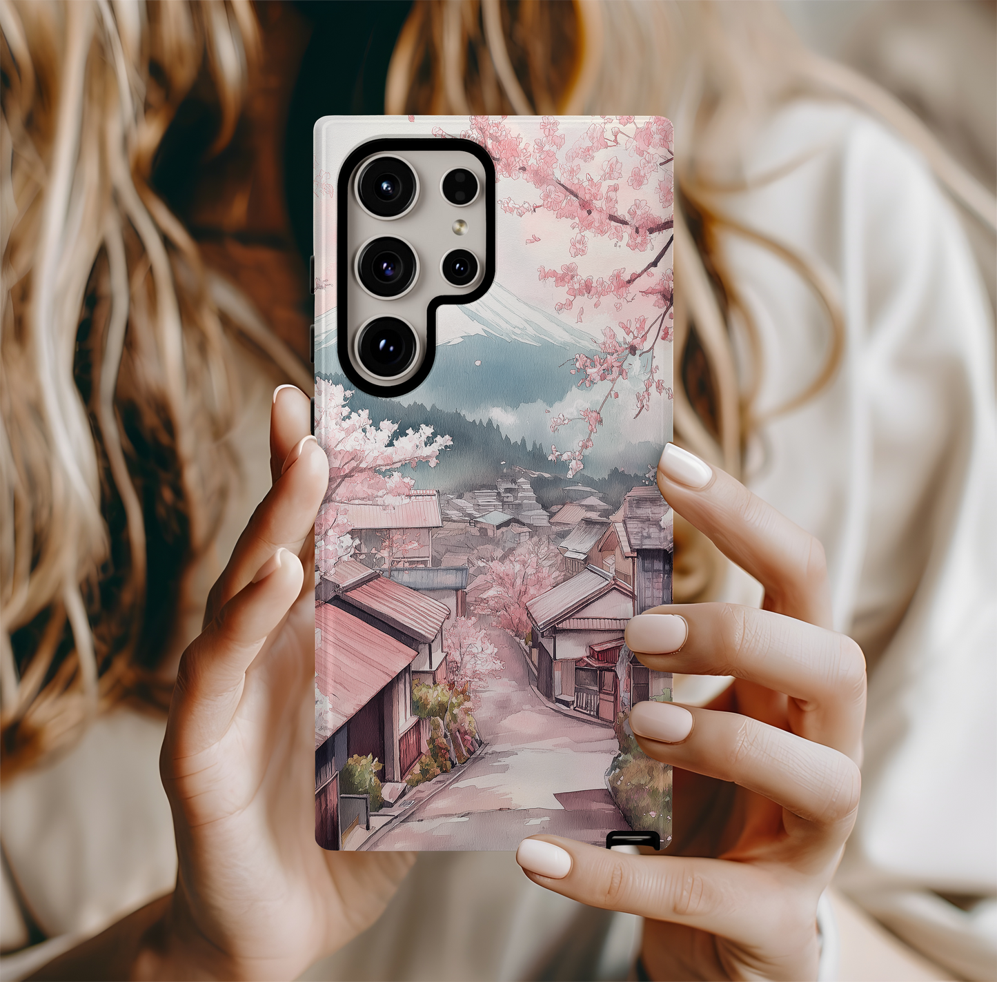 Vintage Japanese Village Phone Case – Tranquil Tradition with Everyday Protection
