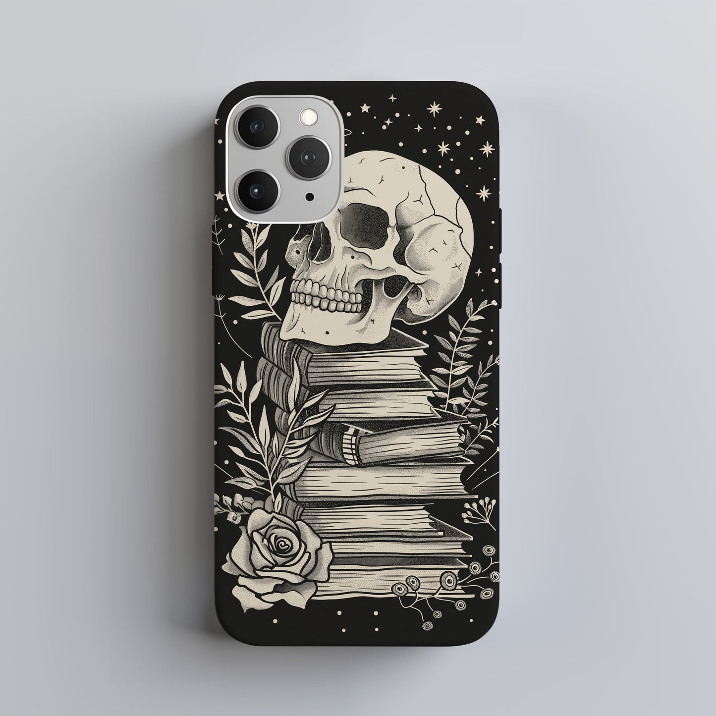 Skulls & Books Phone Case β Dark Academia Meets Timeless Knowledge