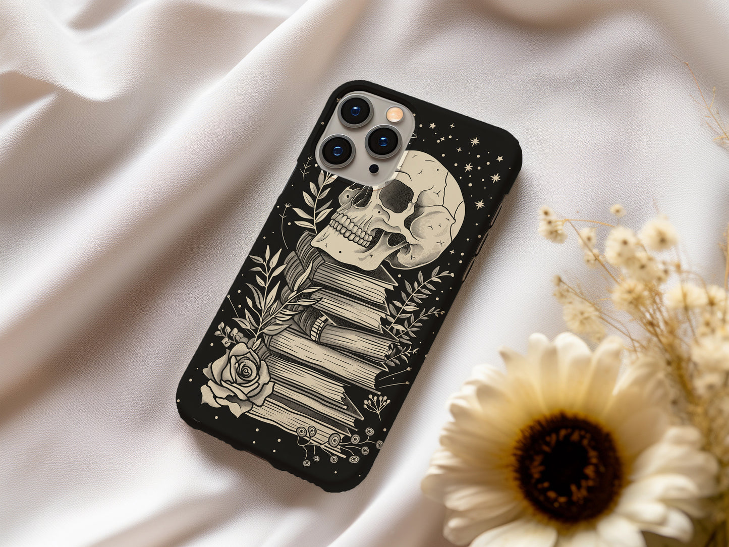 Skulls & Books Phone Case β Dark Academia Meets Timeless Knowledge