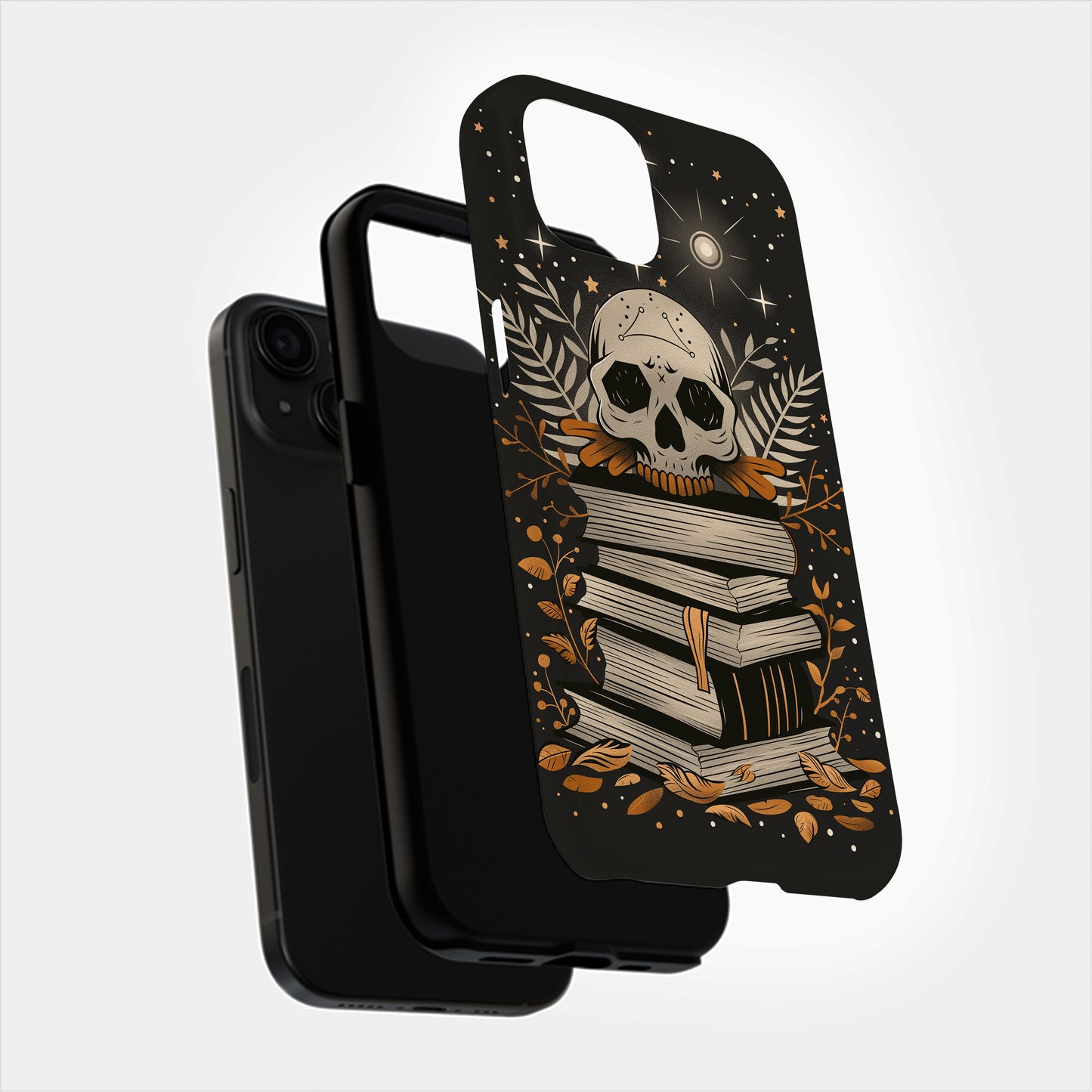 Skulls & Books Phone Case β Dark Academia Meets Timeless Knowledge