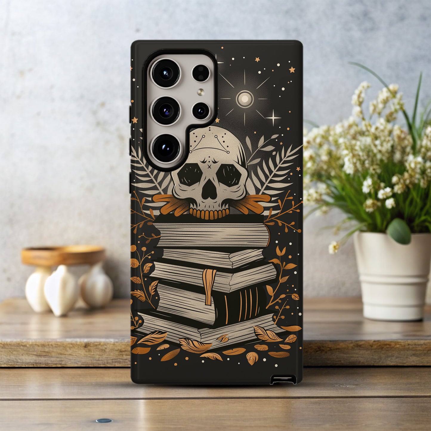 Skulls & Books Phone Case β Dark Academia Meets Timeless Knowledge