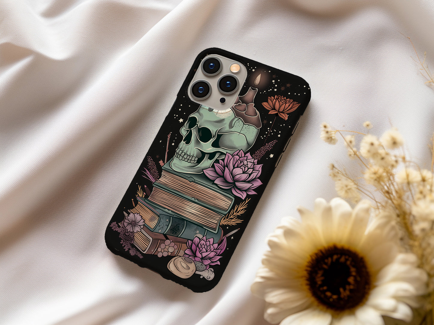 Skulls & Books Phone Case – Dark Academia Meets Timeless Knowledge