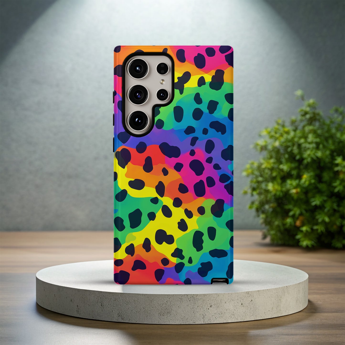 Leopard Rainbow Phone Case – Bold & Colorful with Everyday Protection