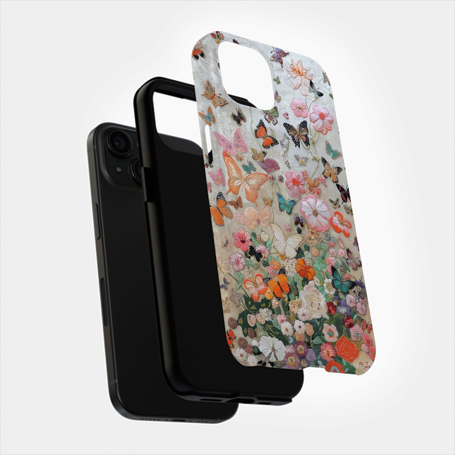 Embroidered Butterfly Phone Case – Delicate Elegance with Everyday Protection