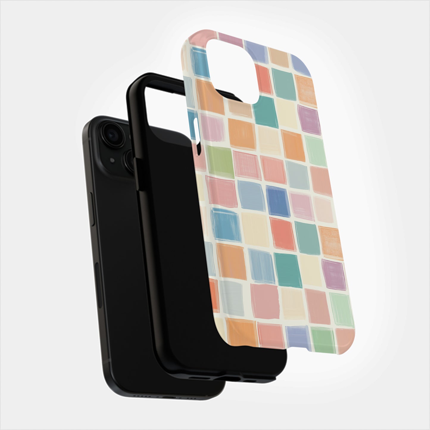 Rainbow Checkered Phone Case – Bold & Vibrant with Everyday Protection