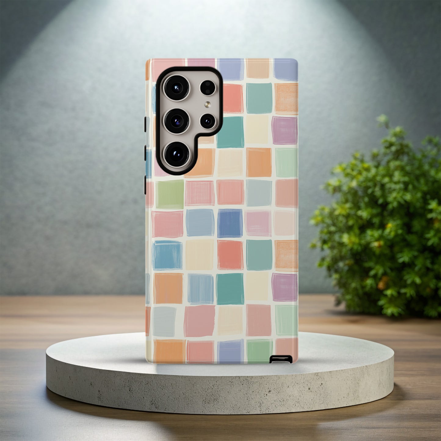 Rainbow Checkered Phone Case – Bold & Vibrant with Everyday Protection