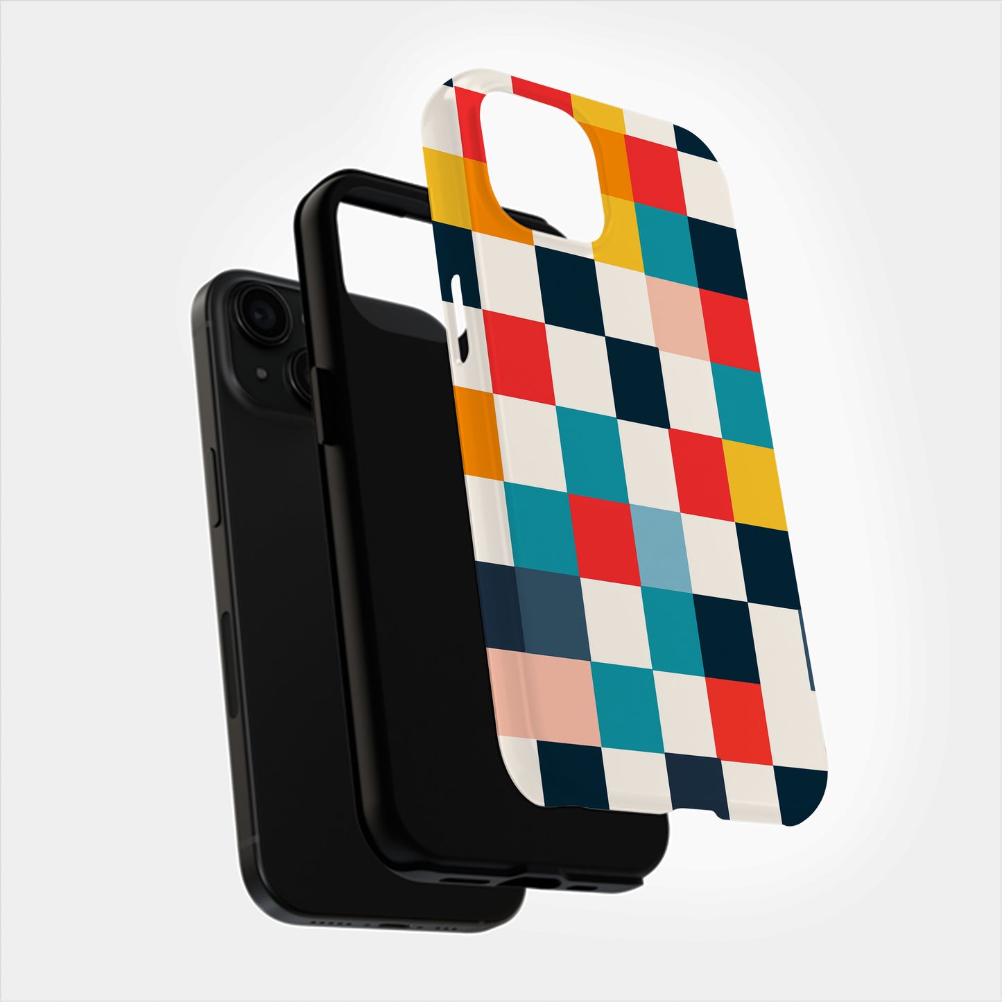 Colorful Checkers Phone Case – Bold Retro Vibes with Everyday Protection