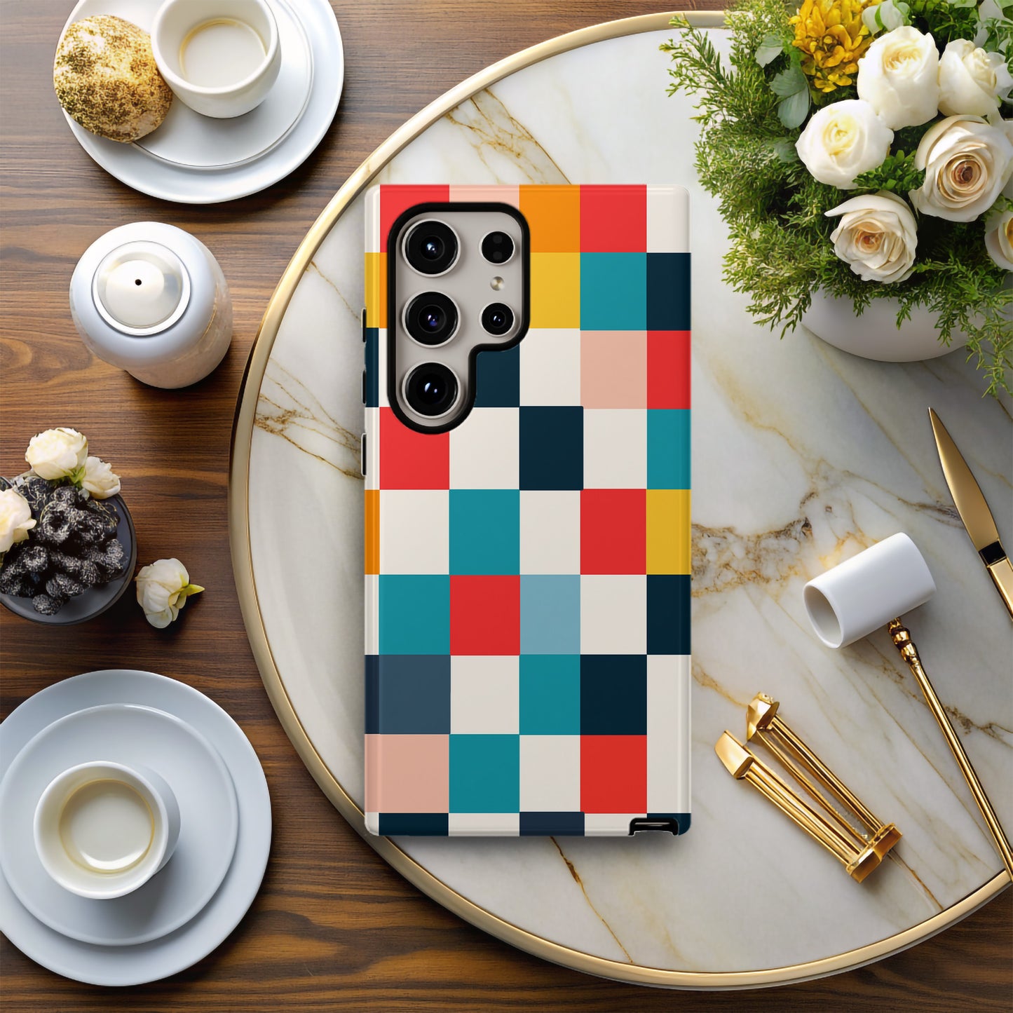 Colorful Checkers Phone Case – Bold Retro Vibes with Everyday Protection