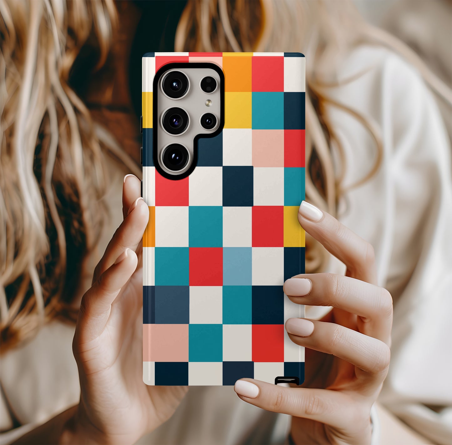 Colorful Checkers Phone Case – Bold Retro Vibes with Everyday Protection