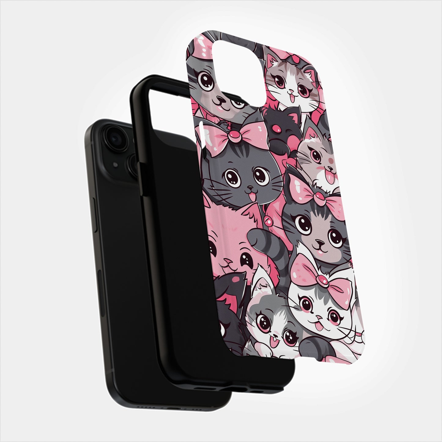 Blushy Neko Phone Case – Adorable Kawaii Cat Charm with Everyday Protection