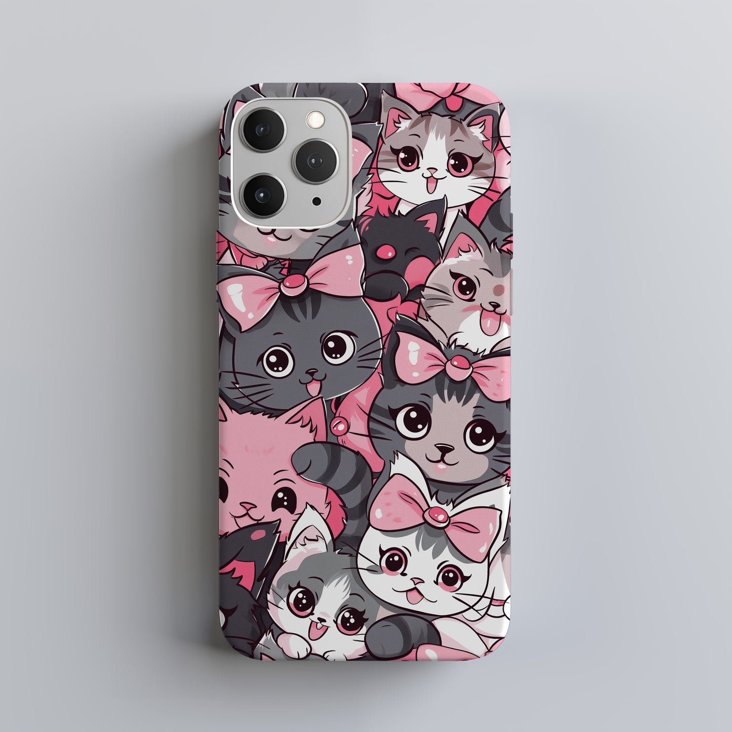 Blushy Neko Phone Case – Adorable Kawaii Cat Charm with Everyday Protection