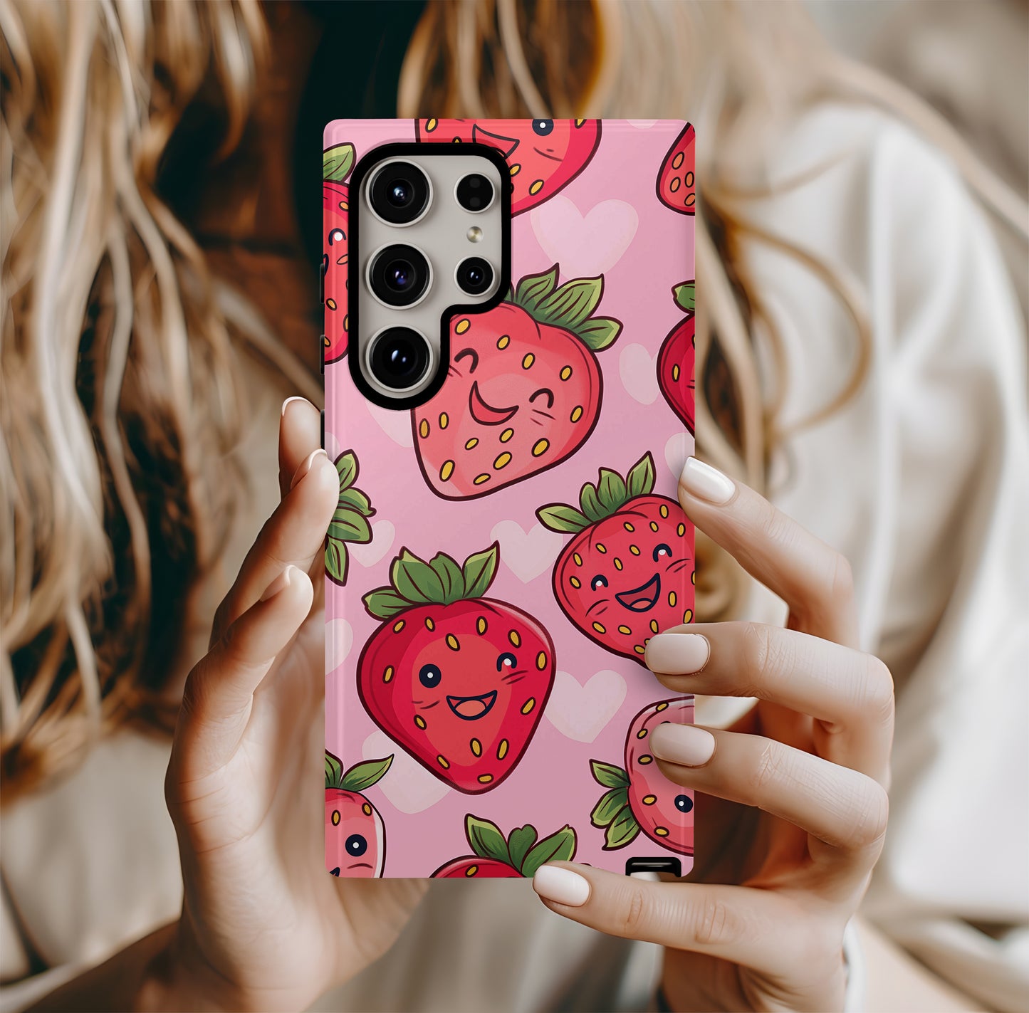Kawaii Berry Phone Case – Sweet & Playful with Everyday Protection