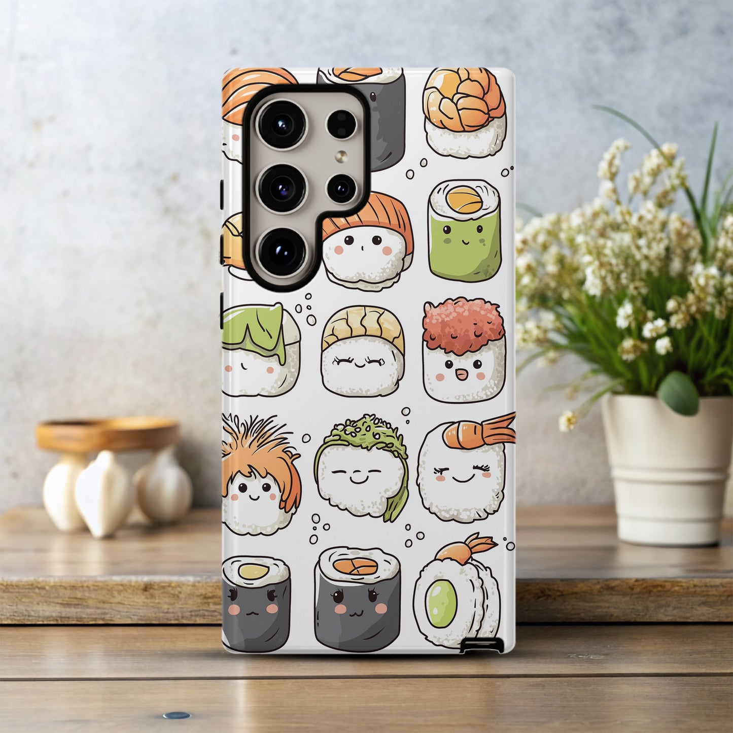 WhimsiWasabi Phone Case – A Spicy Twist on Kawaii Fun with Everyday Protection