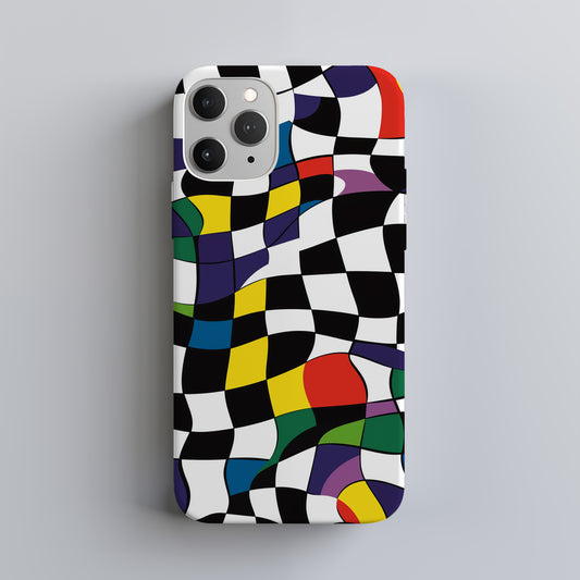 Groovy Checks Phone Case – Retro Funk with Everyday Protection
