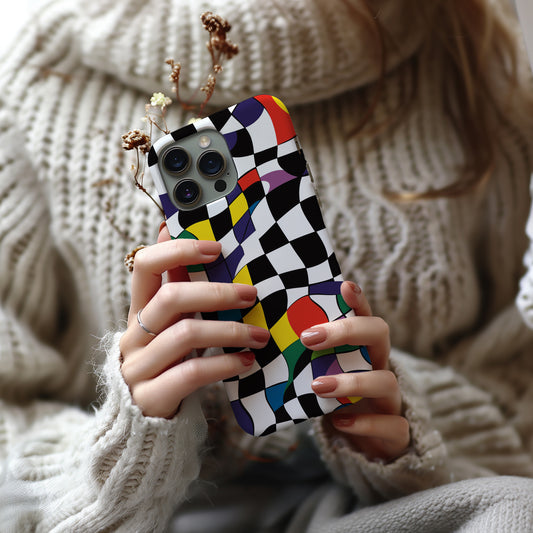Groovy Checks Phone Case – Retro Funk with Everyday Protection