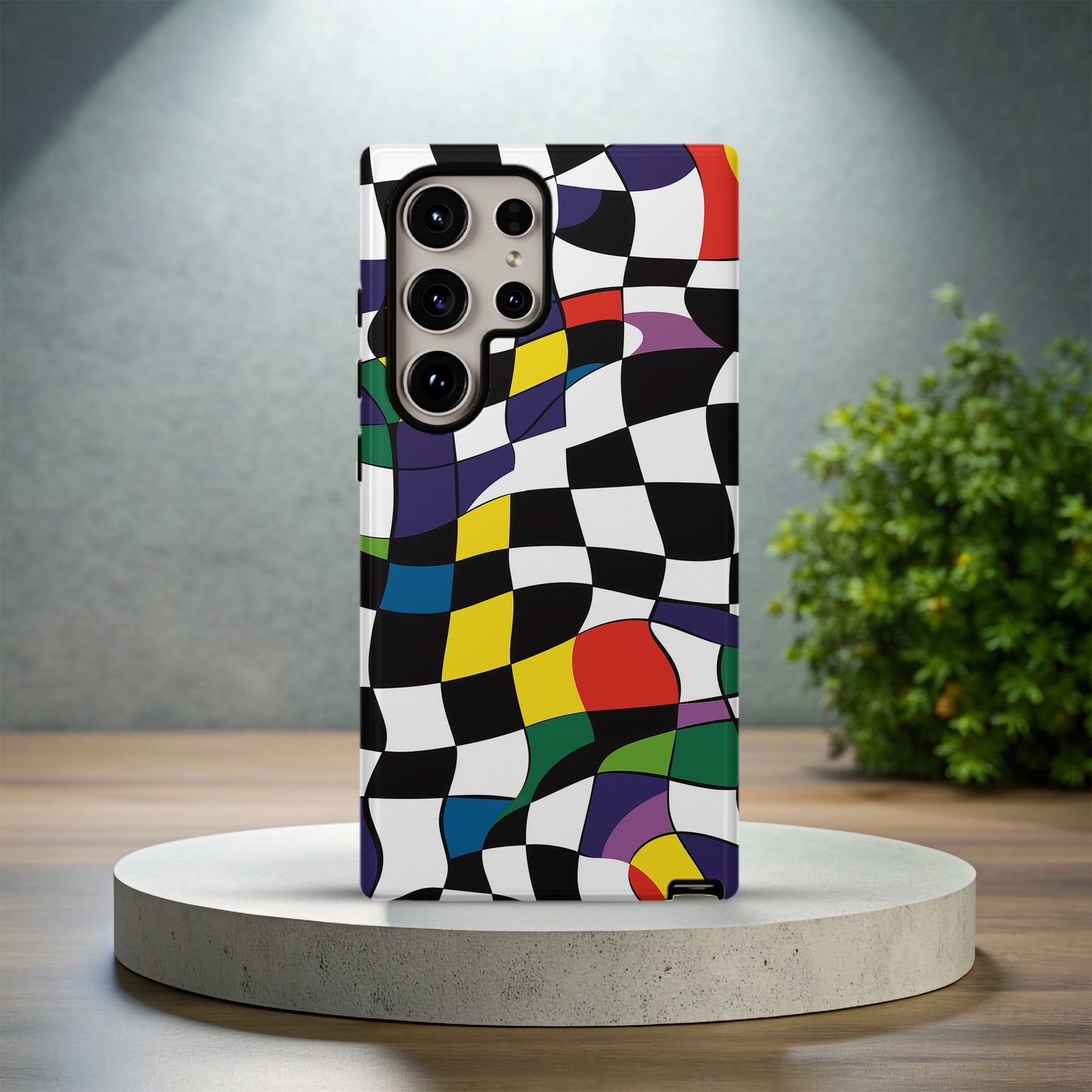 Groovy Checks Phone Case – Retro Funk with Everyday Protection