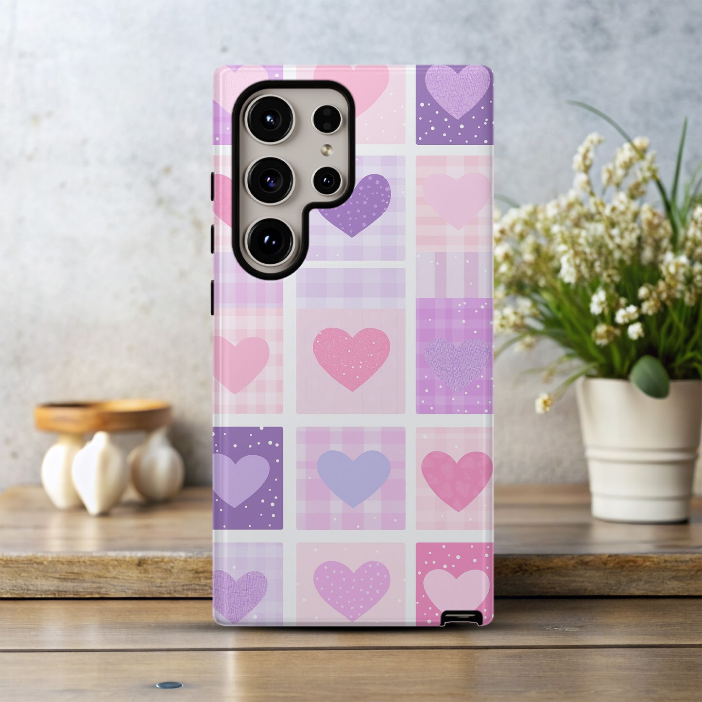 Plaid in Love Phone Case – Cozy Romance with Everyday Protection