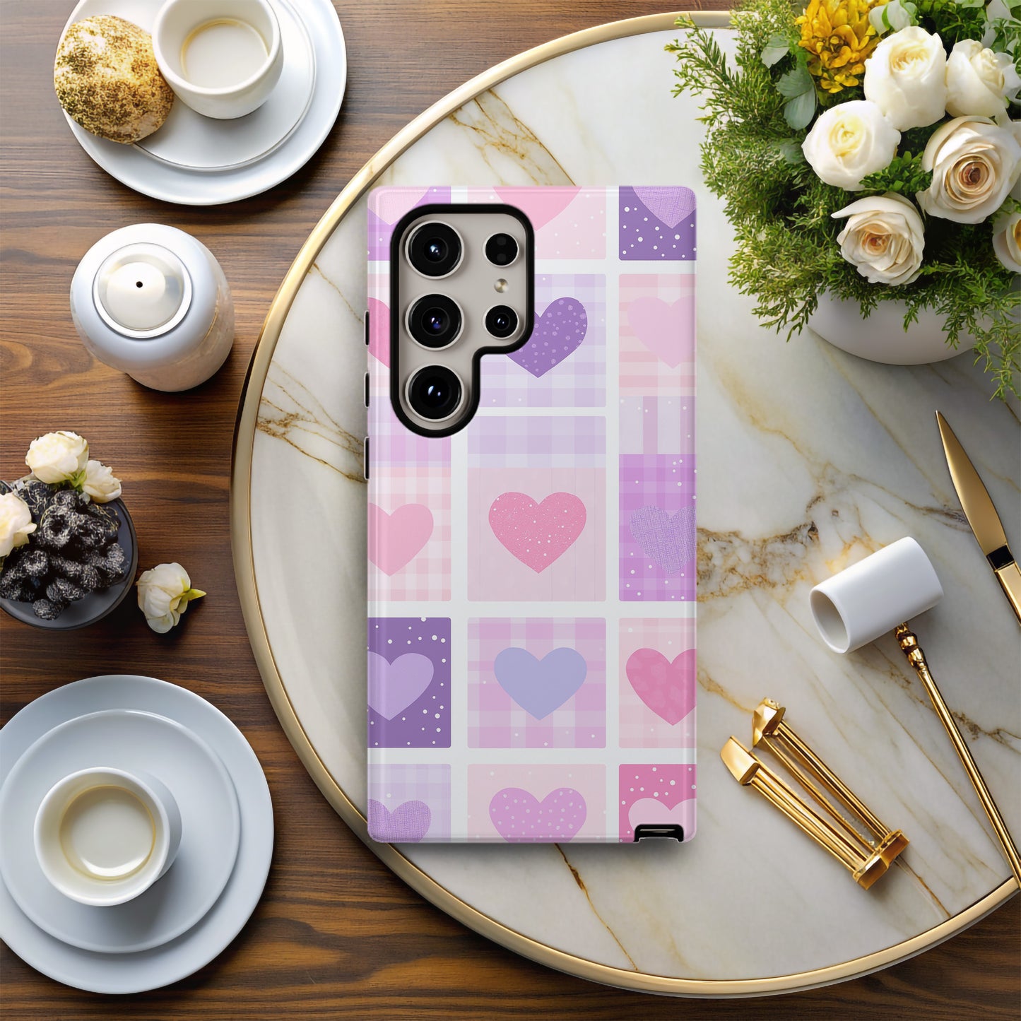 Plaid in Love Phone Case – Cozy Romance with Everyday Protection