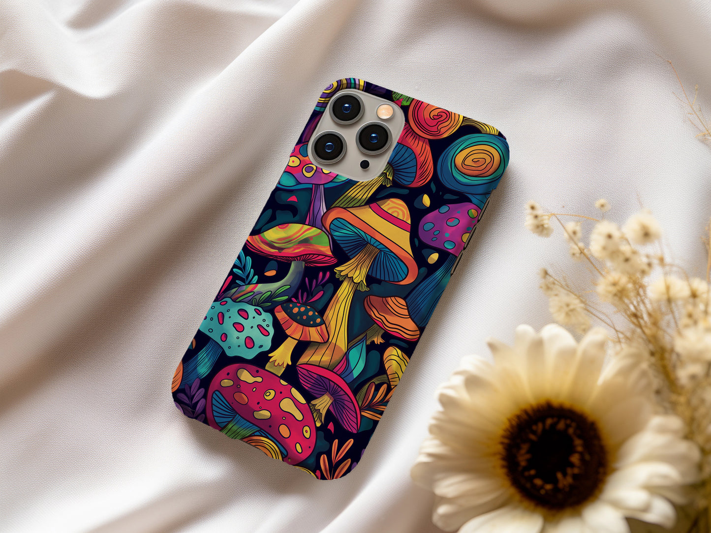 Funky Fungi Phone Case – Retro Mushrooms with Everyday Protection