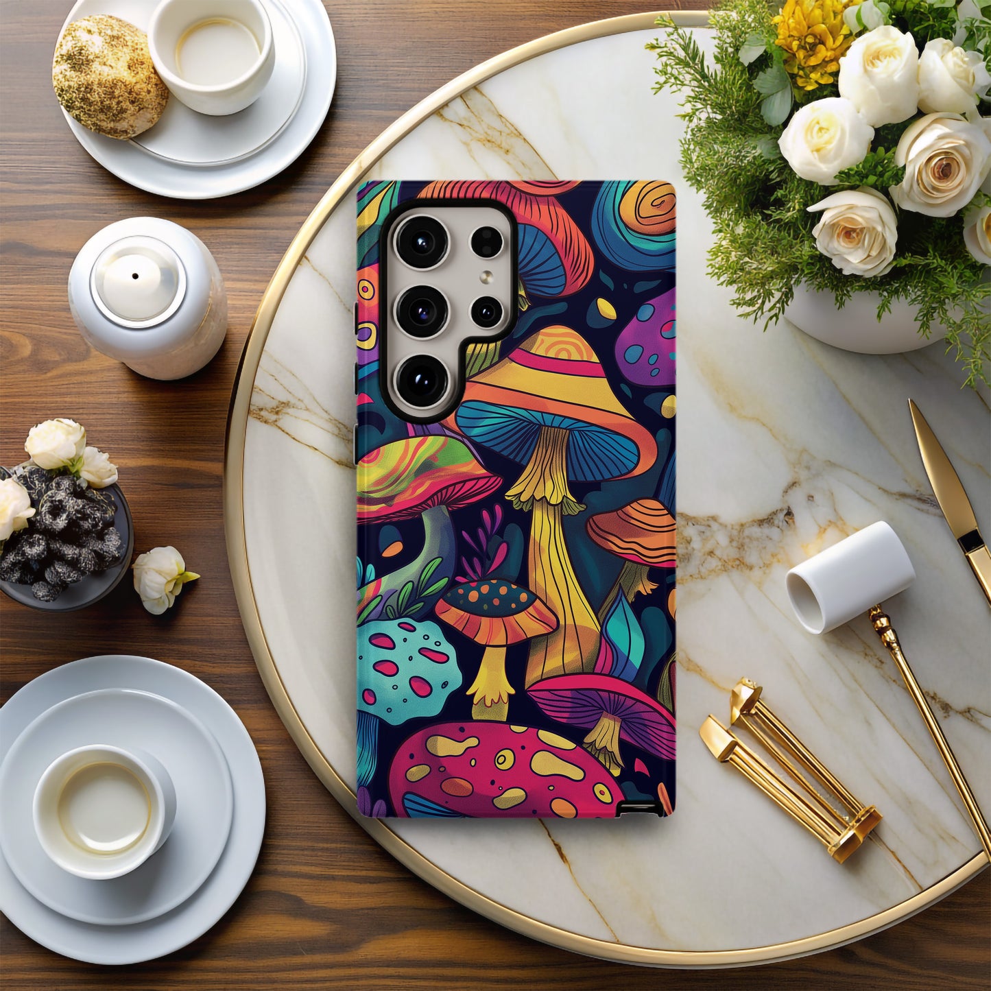 Funky Fungi Phone Case – Retro Mushrooms with Everyday Protection