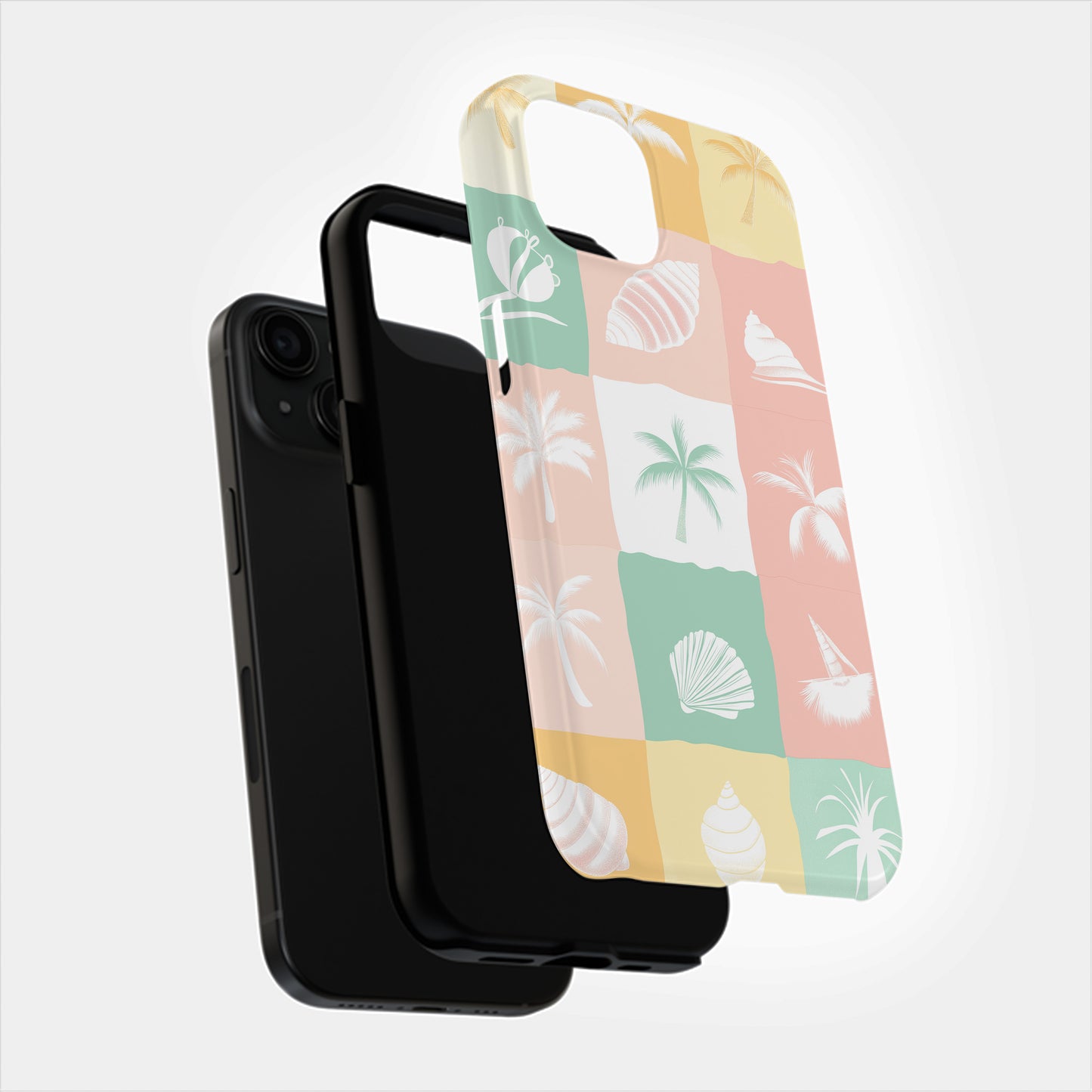 Seashell Squares Phone Case – Coastal Elegance with Everyday Protection