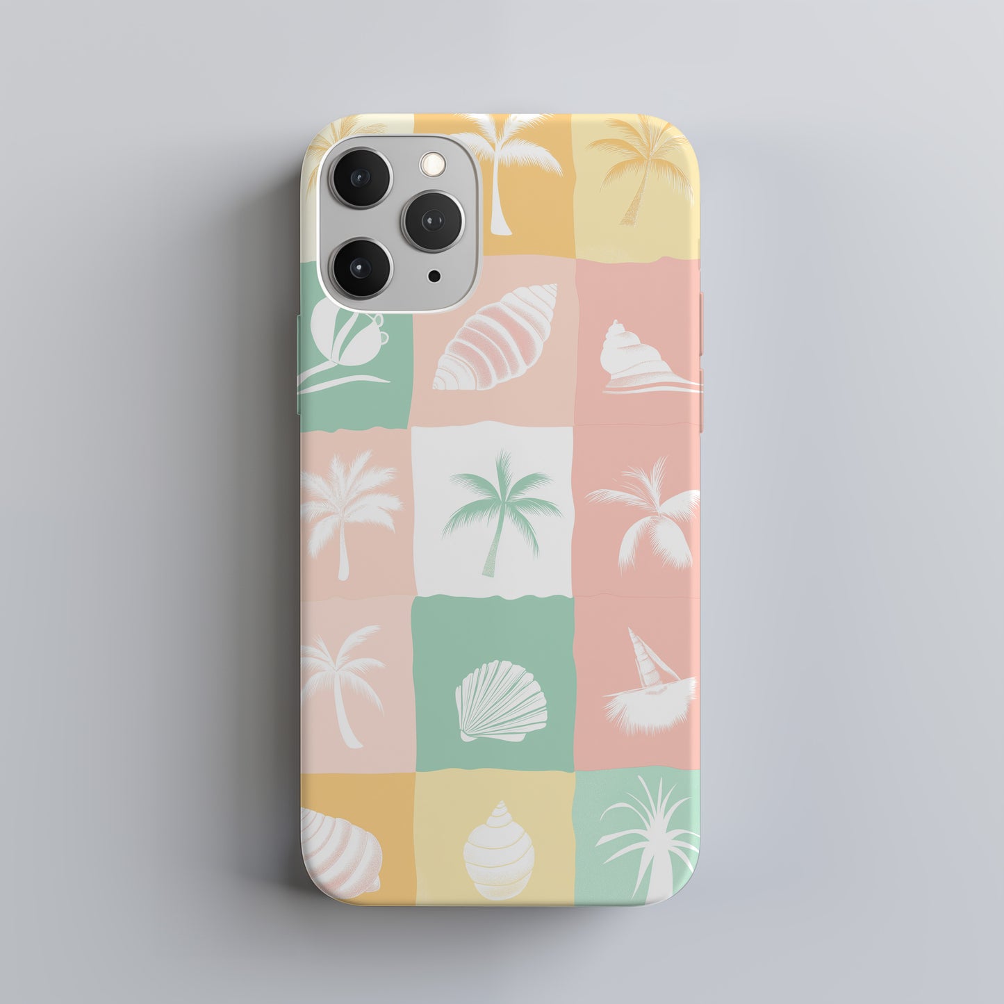 Seashell Squares Phone Case – Coastal Elegance with Everyday Protection