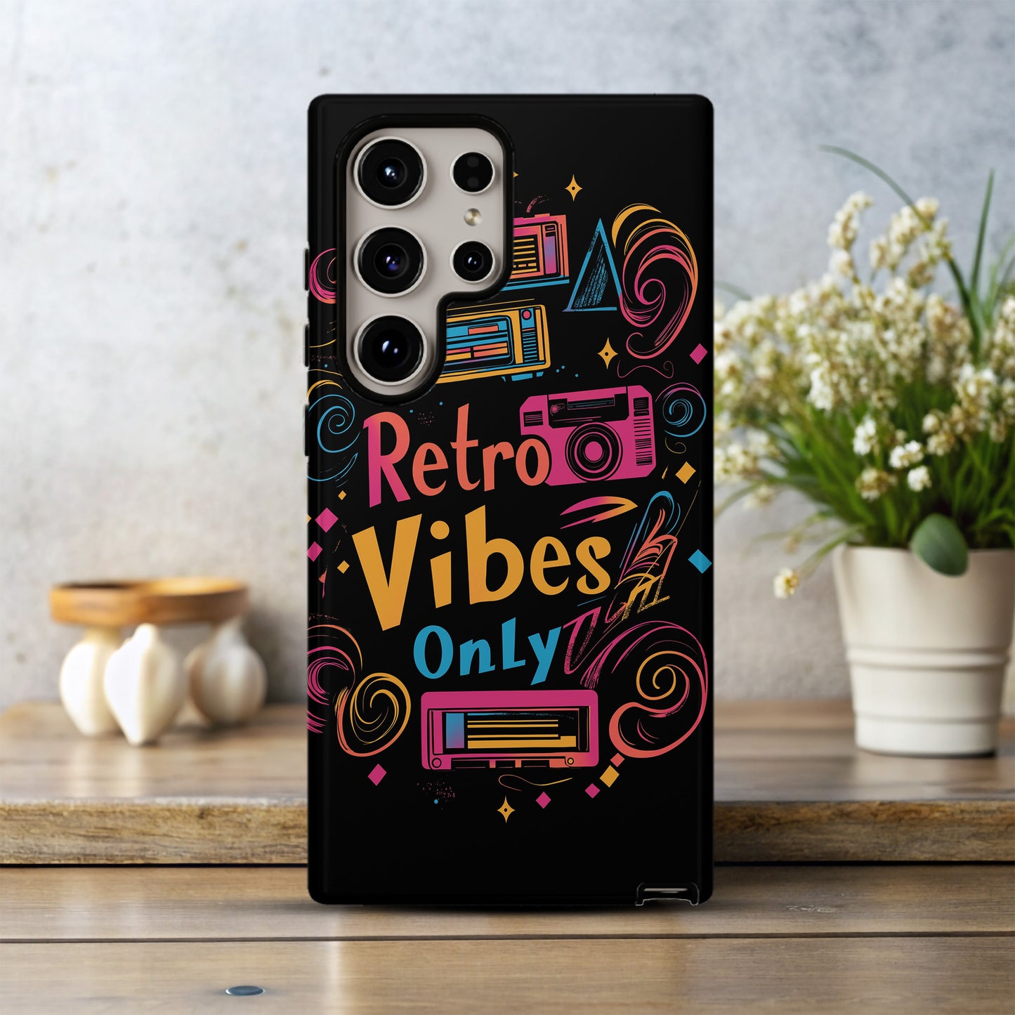 Retro Vibes Only Phone Case – Vintage Cool with Everyday Protection