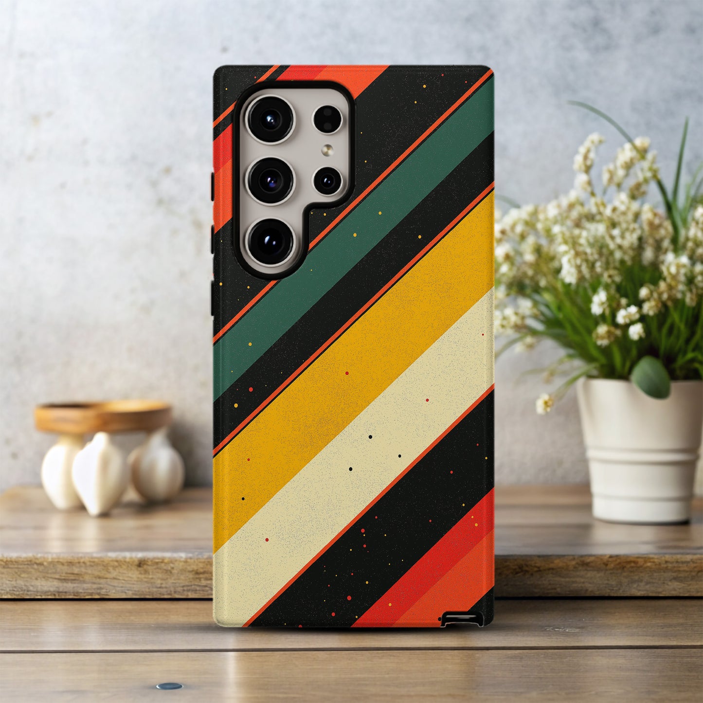 Groove Lines Phone Case – Retro Waves with Everyday Protection